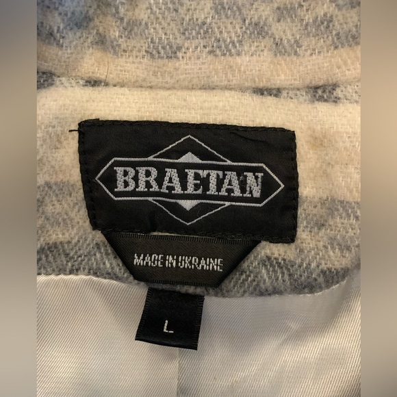 Vintage BRAETAN Wool Blend Aztec Tribal Blazer Jacket Size Large made in ukraine - Picture 7 of 7